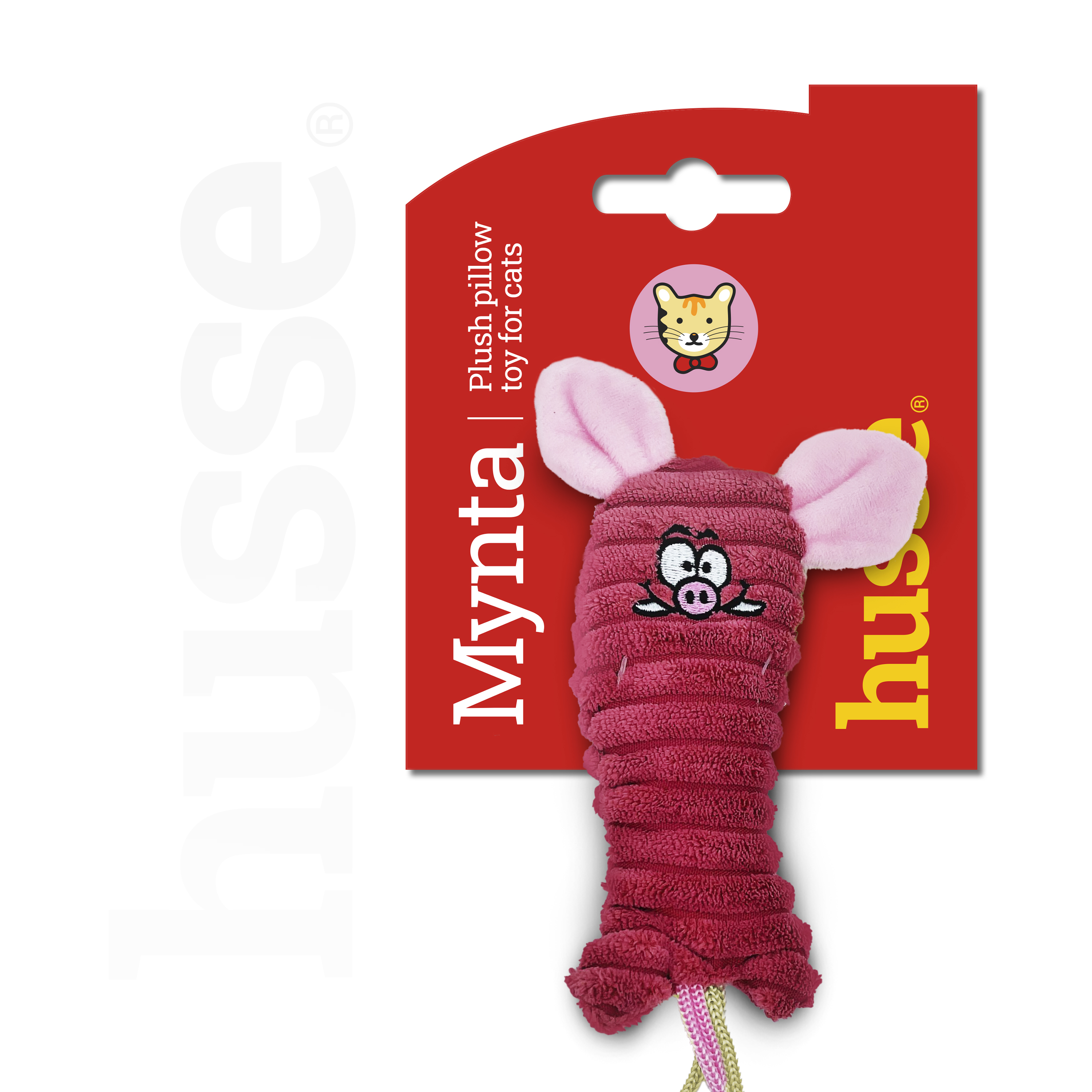 MYNTA | Jucărie de pluș umplută cu Iarba Mâței, pentru pisici