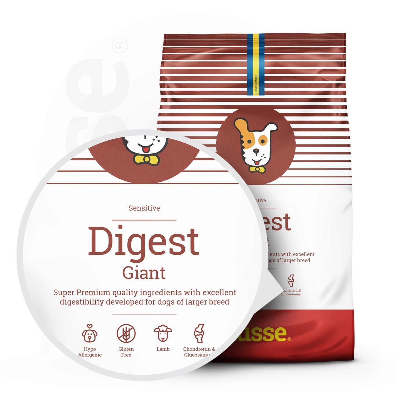 DIGEST GIANT SENSITIVE | Hrană uscată completă Super Premium, hipoalergenică pentru câinii de talie mare cu sensibilități digestive