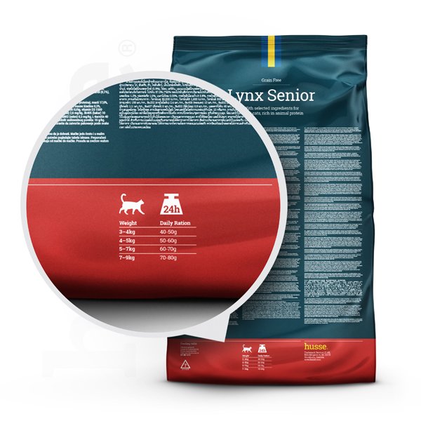 LYNX SENIOR | Hrană uscată completă Super Premium, fără cereale și gluten, pentru pisicile în vârstă