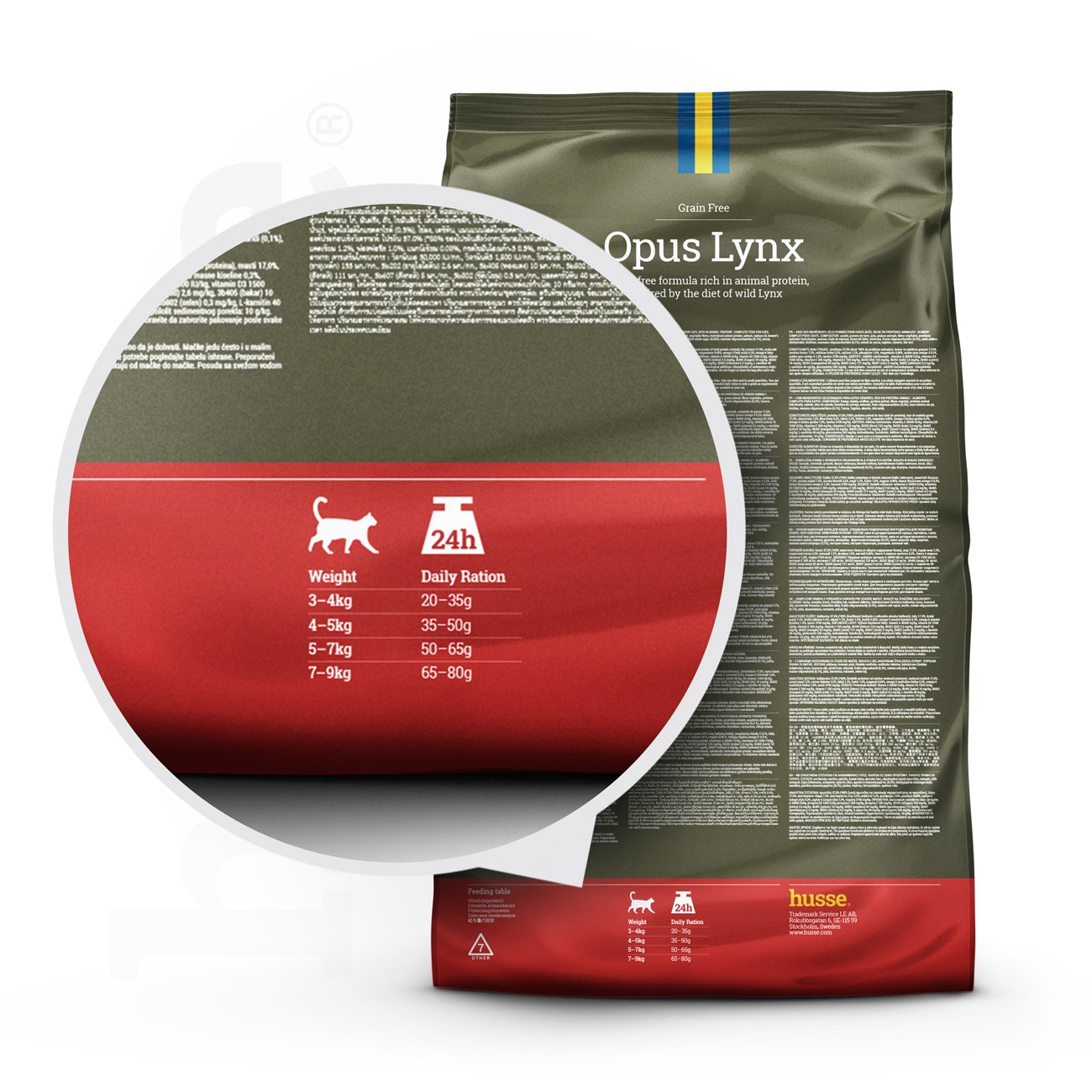 OPUS LYNX | Hrană uscată completă Super Premium, hipoalergenică, fără cereale și gluten, pentru pisici adulte cu sisteme digestive sensibile sau predispuse la alergii