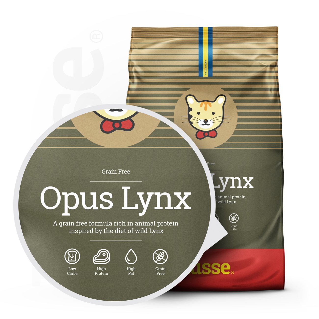 OPUS LYNX | Hrană uscată completă Super Premium, hipoalergenică, fără cereale și gluten, pentru pisici adulte cu sisteme digestive sensibile sau predispuse la alergii