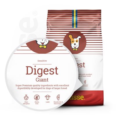 DIGEST GIANT SENSITIVE | Hrană uscată completă Super Premium, hipoalergenică pentru câinii de talie mare cu sensibilități digestive