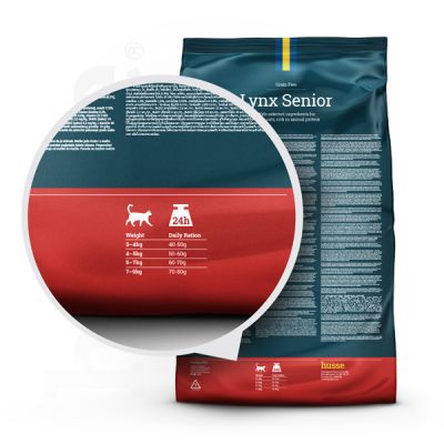 LYNX SENIOR | Hrană uscată completă Super Premium, fără cereale și gluten, pentru pisicile în vârstă