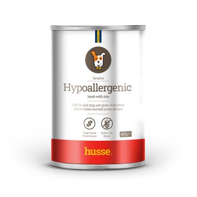 HYPOALLERGENIC | Pate delicios, fără gluten, cu miel și orez, pentru câinii adulți cu sensibilități digestive