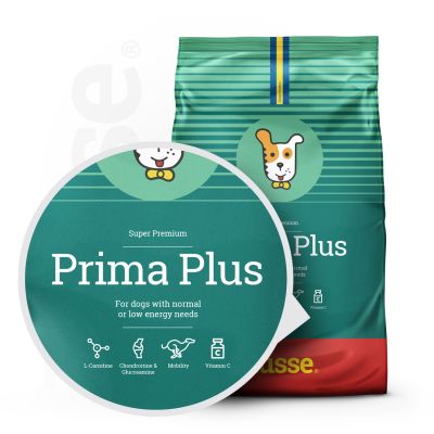 PRIMA PLUS | Hrană uscată completă Super Premium, pentru câinii adulți cu nevoi energetice normale sau scăzute
