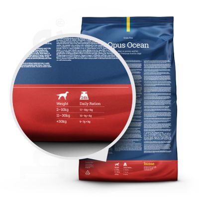 OPUS OCEAN | Hrană uscată completă Super Premium, fără cereale, pentru câinii activi cu sisteme digestive sensibile