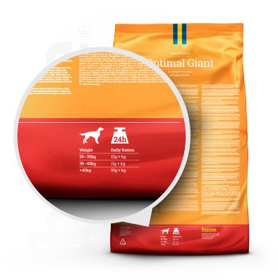 OPTIMAL GIANT | Hrană uscată completă Super Premium care susține nevoile nutriționale ale câinilor de talie mare